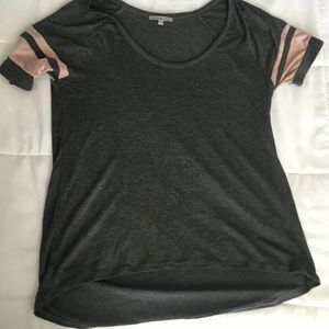 Dark grey scoop neck t-shirt